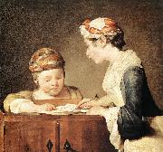jean-Baptiste-Simeon Chardin The Young Schoolmistress Spain oil painting artist
